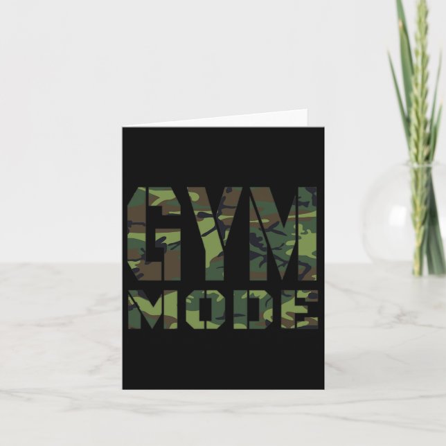 Tarjeta Gimnasio Fitness Bodybuilding Camouflage Weighage (Anverso)