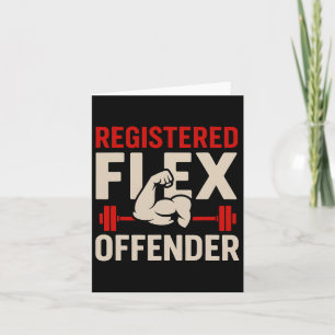 Tarjeta Gimnasio Funny Offender Flex Registrado Workout Bo