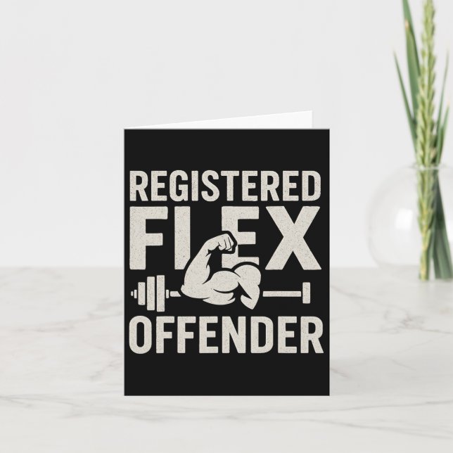 Tarjeta Gimnasio Funny Offender Flex Registrado Workout Bo (Anverso)