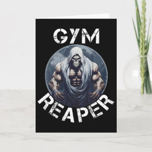 Tarjeta Gimnasio Reaper Fitness Halloween Esqueleto Entren
