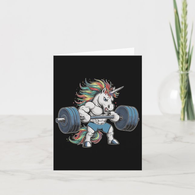 Tarjeta Gimnasio Unicornio de Halterofilia (Anverso)