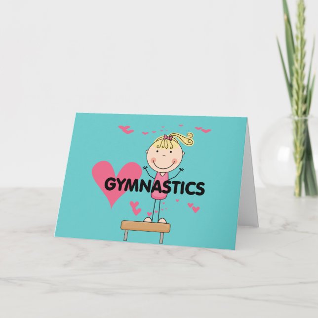 Tarjeta GIMNASTICS - Gimnasia de amor Tshirts y regalos (Anverso)