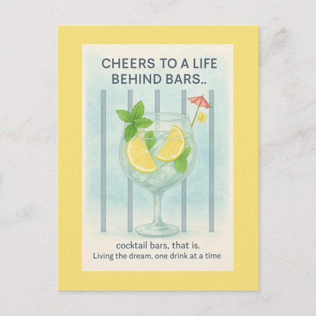 Tarjeta Gin Lover para cualquier celebración — Sal (Anverso)