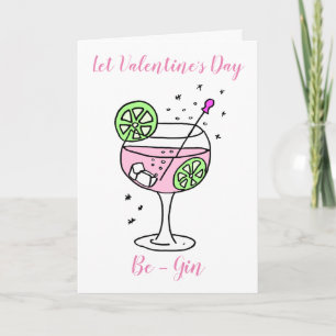 Tarjeta Gin Rosa Feliz Día de San Valentín