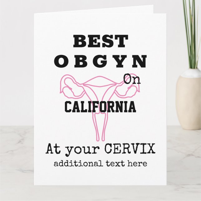 Tarjeta Ginecólogo Obstetrista Mejor OBGYN (Anverso)