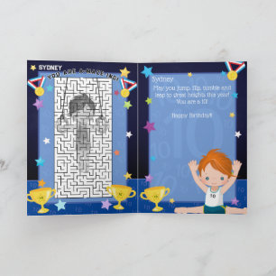 Tarjeta Ginger Boys Gimnasia Cumpleaños Eres un Laberinto 