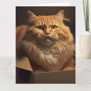 Tarjeta GINGER CAT BIRTHDAY ART Greeting Card