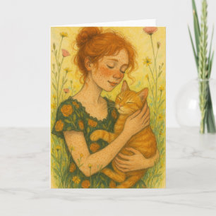 Tarjeta Ginger Cat Mom Naranja Tabby Cats