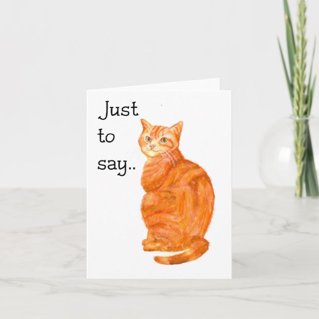 Tarjeta Ginger Cat Notecard (Anverso)