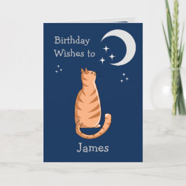 Tarjeta Ginger Ginger Ginger Cat para la luna