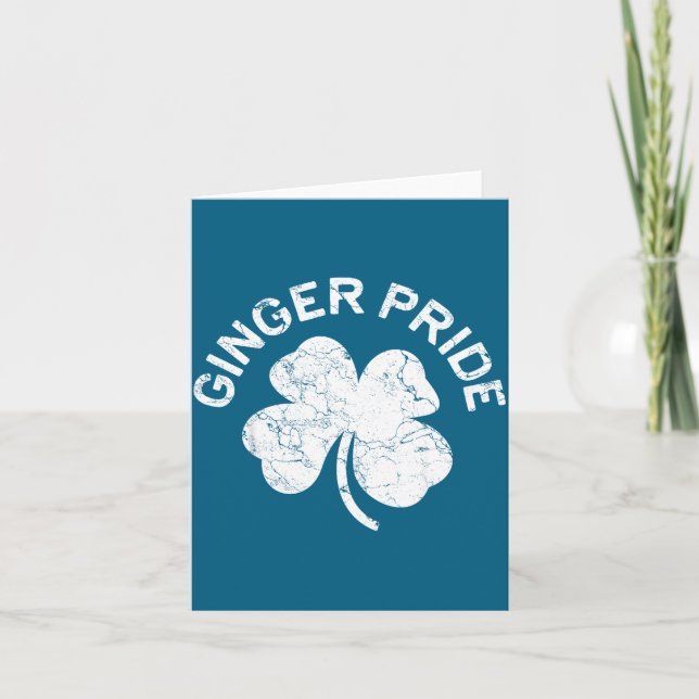 Tarjeta Ginger Pride Shirt Irish Men Women St Patricks Day (Anverso)