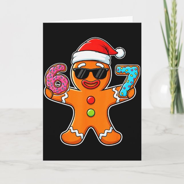 Tarjeta Gingerbread Divertido 67 Helado Goteo Gen Alpha Ch (Anverso)