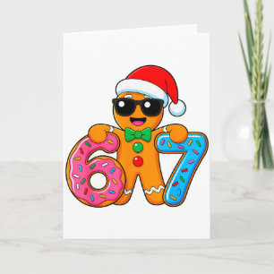 Tarjeta Gingerbread Divertido Seis Siete 67 Helado Goteo C