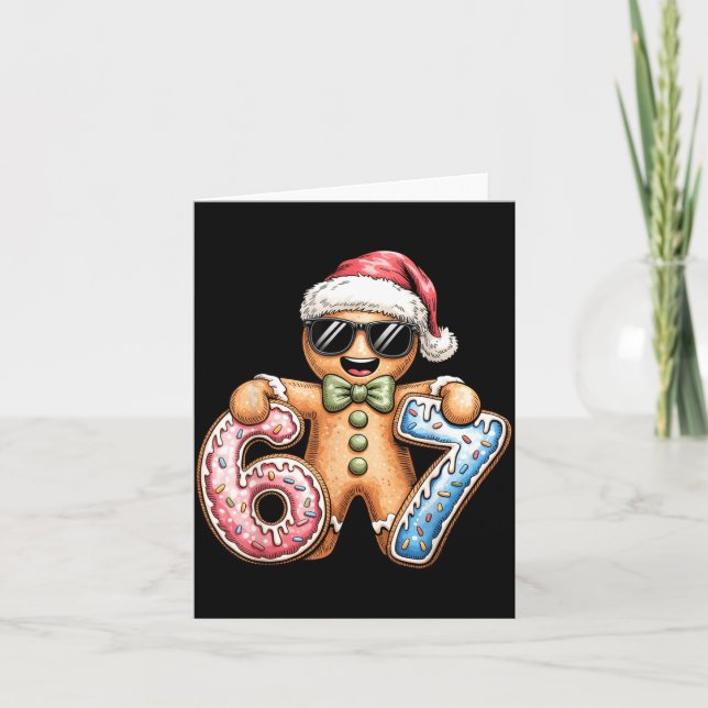 Tarjeta Gingerbread Divertido Seis Siete 67 Helado Goteo N (Anverso)