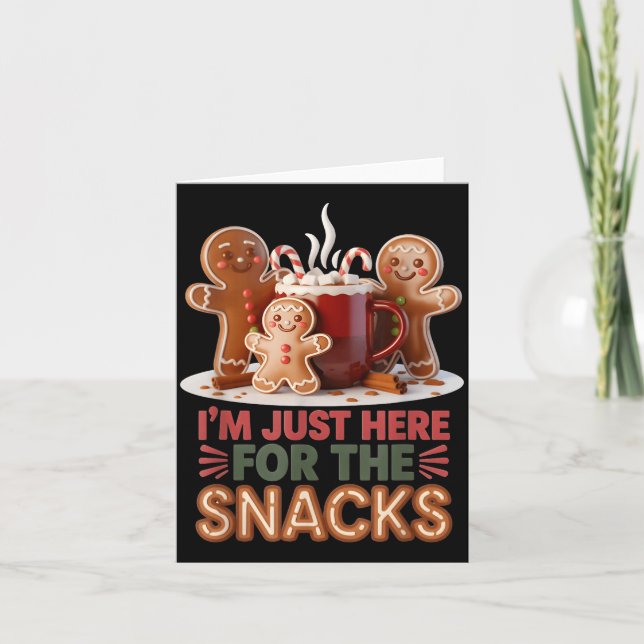 Tarjeta Gingerbread Holiday Snacks Funny Christmas  (Anverso)