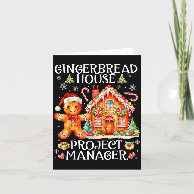 Tarjeta Gingerbread House Project Manager Decorating Bakin (Anverso)