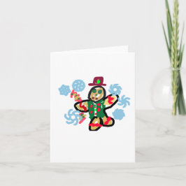 Tarjeta Gingerbread man dance