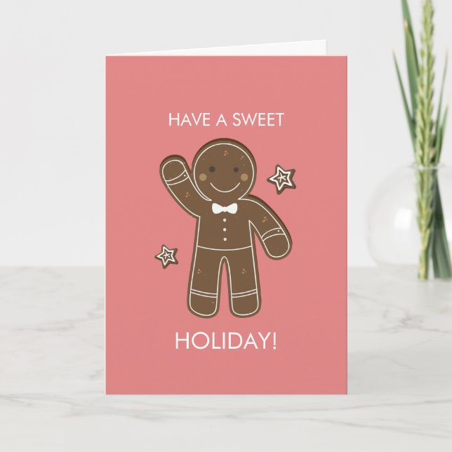 Tarjeta Gingerbread Men Sweet Holiday Greeting Card (Anverso)