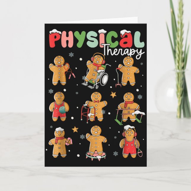 Tarjeta Gingerbread Physical Therapy Pt Physical Therapist (Anverso)