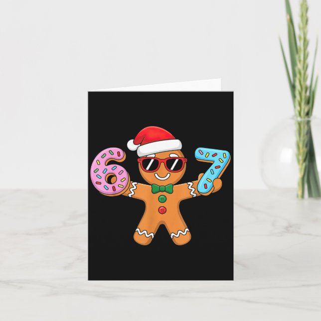 Tarjeta Gingerbread Six Seven 67 Ice Cream Drip Christmas  (Anverso)