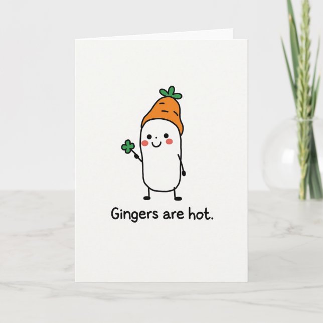 Tarjeta Gingers Are Hot Fun Card (Anverso)