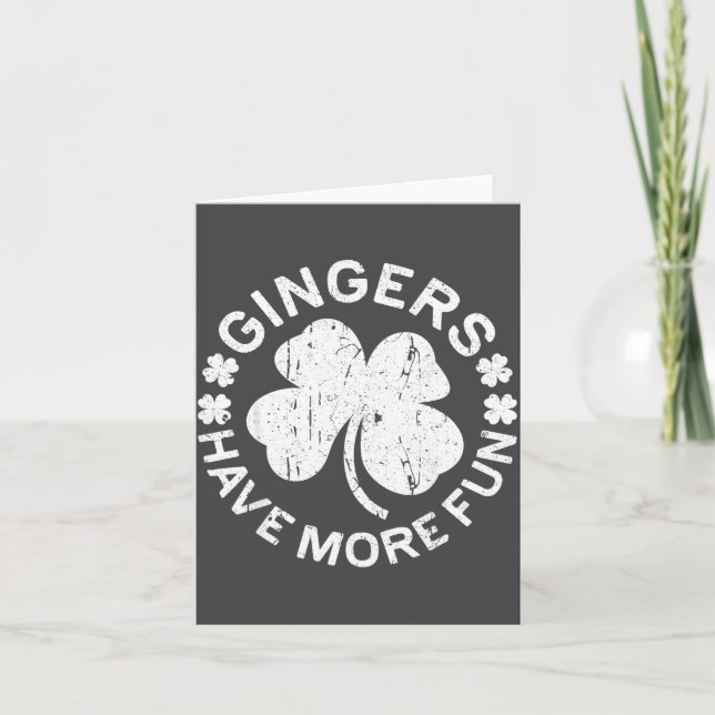 Tarjeta Gingers Have More Fun Shirt Men Women Kids St Patr (Anverso)