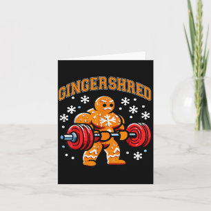 Tarjeta Gingershred Divertido Hombre de Jengibre Gimnasio 