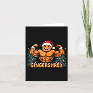 Tarjeta Gingershred Divertido Hombre de Jengibre Gimnasio 