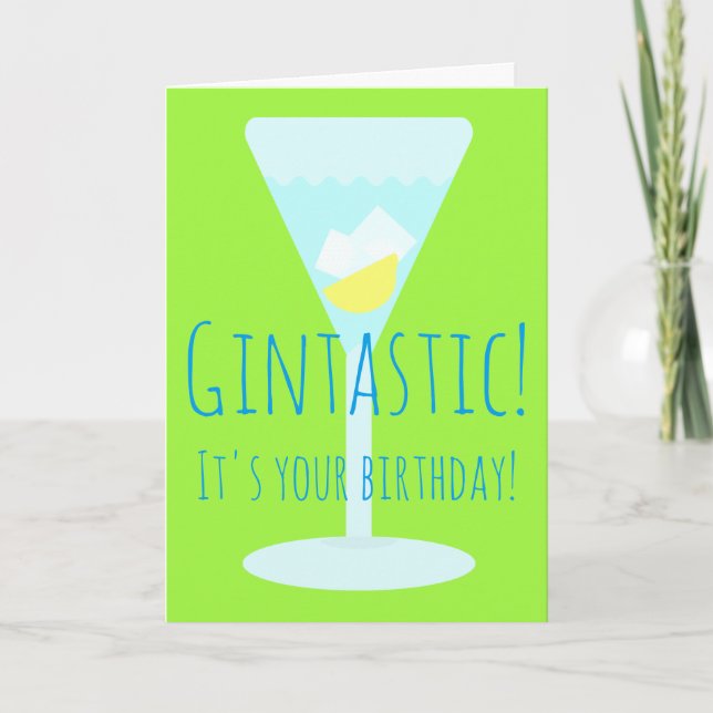 Tarjeta Gintastic Personalized Happy Birday Greetings (Anverso)