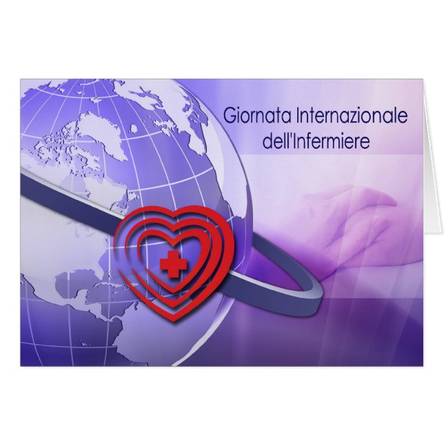 Tarjeta Giornata Internazionale dell'Infermiere (Anverso (Horizontal))