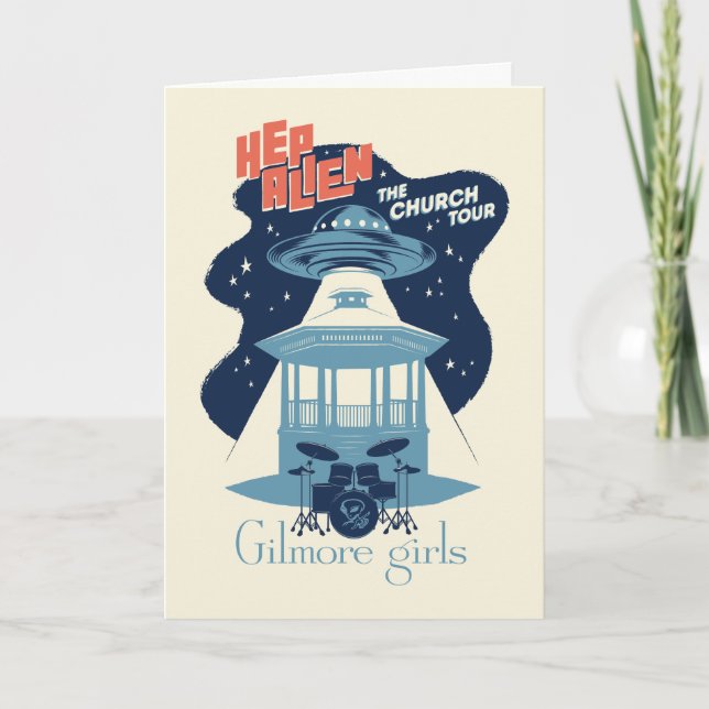 Tarjeta Gira de la Iglesia Hep Alien para Chicas Gilmore (Anverso)