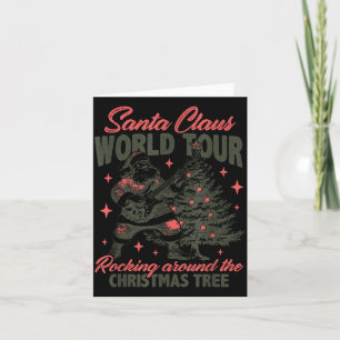 Tarjeta Gira Mundial de Santa Claus Rocking Around The Chr
