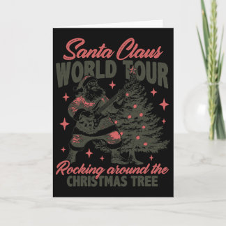 Tarjeta Gira mundial de Santa Claus Rocking Around The Chr