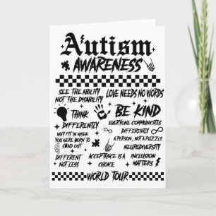 Tarjeta Gira Mundial del Autismo Conciencia de Autismo Mam