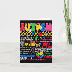 Tarjeta Gira mundial del autismo día de concienciación sob