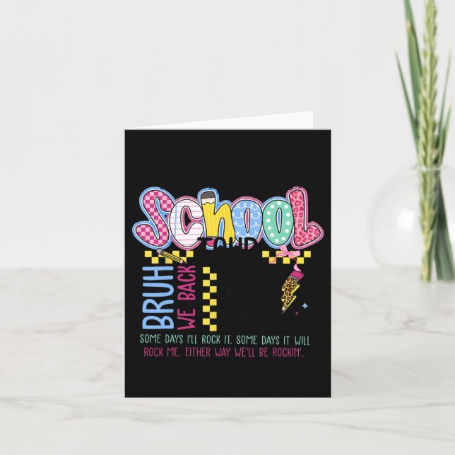 Tarjeta Gira Retro Lightning Bolt Vuelta al Cole Profesor  (Anverso)