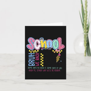 Tarjeta Gira Retro Lightning Bolt Vuelta al Cole Profesor