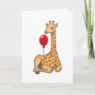 Tarjeta Giraffe Balloon