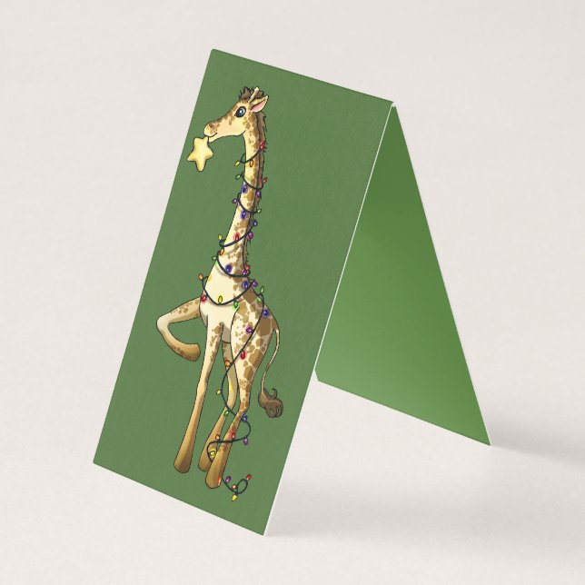Tarjeta Giraffe brillante (Reverso)