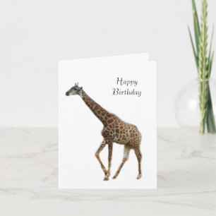 Tarjeta Giraffe, cumpleaños feliz