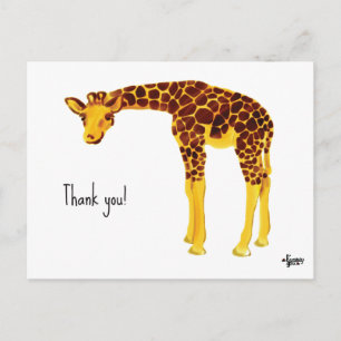 Tarjeta Giraffe de agradecimiento