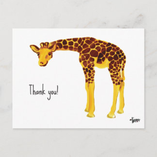 Tarjeta Giraffe de agradecimiento