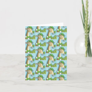 TARJETA GIRAFFE DE IRLANDA ST. PATRICKS DAY GREETING CARD 
