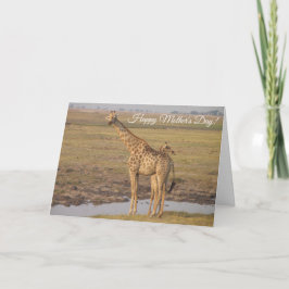 Tarjeta Giraffe del Día de la Madre