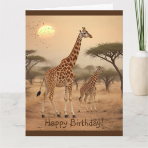 Tarjeta Giraffe en África