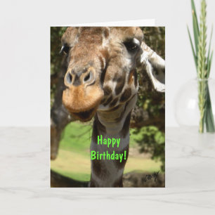 Tarjeta Giraffe, ¡Feliz cumpleaños!