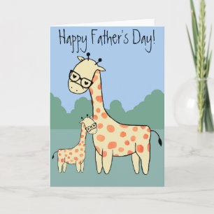 Tarjeta Giraffe - Feliz Día del Padre