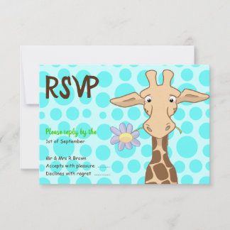 Tarjeta Giraffe Fiesta RSVP