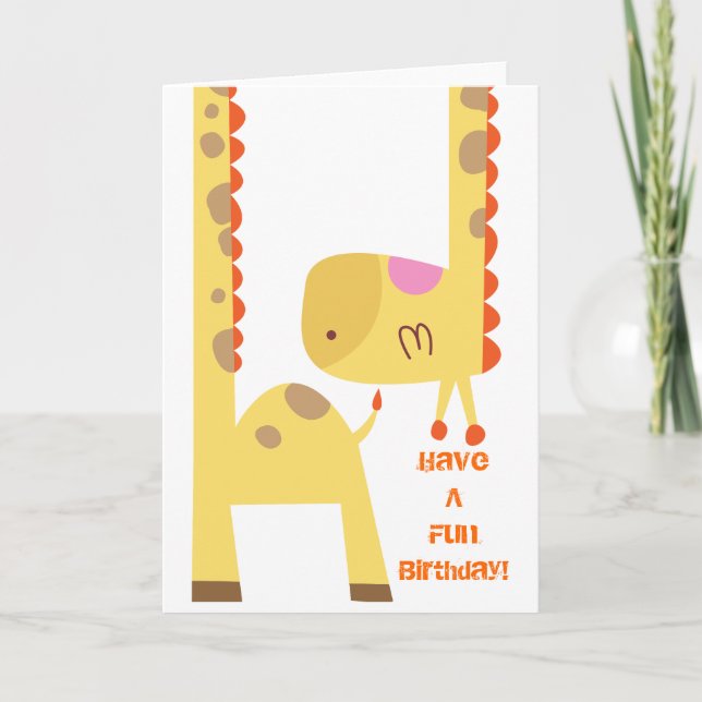 Tarjeta Giraffe Fun (Anverso)