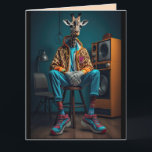 TARJETA GIRAFFE FUNNY BRO FRIEND GREETING CARD<br><div class="desc">FUNNY GIRAFFE CUADRO DE NACIMIENTO BRO GREETING CARD</div>